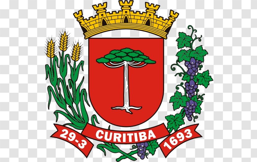 Brasão De Curitiba Coat Of Arms Flag Mural Crown History - Area - American Transparent PNG