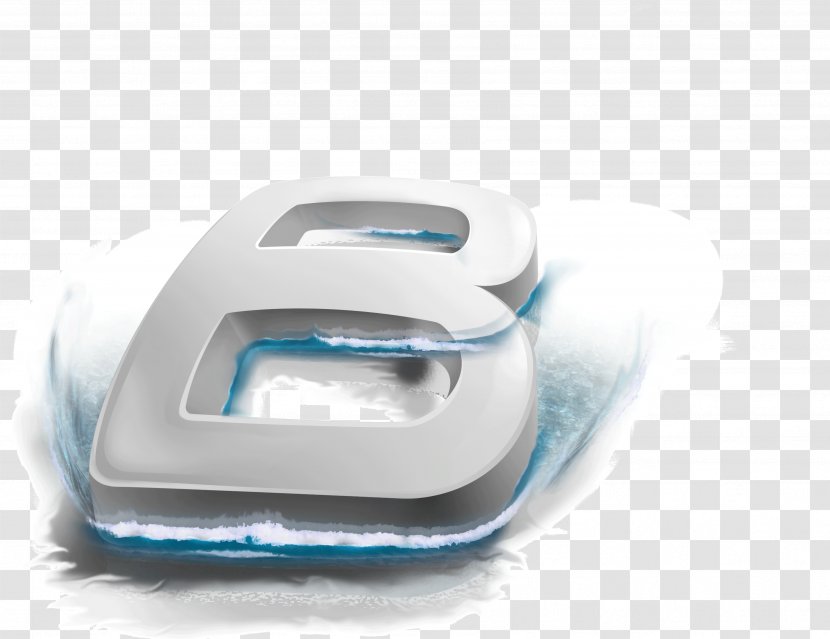 B Letter - Threedimensional Space - Lie Down Perspective Transparent PNG