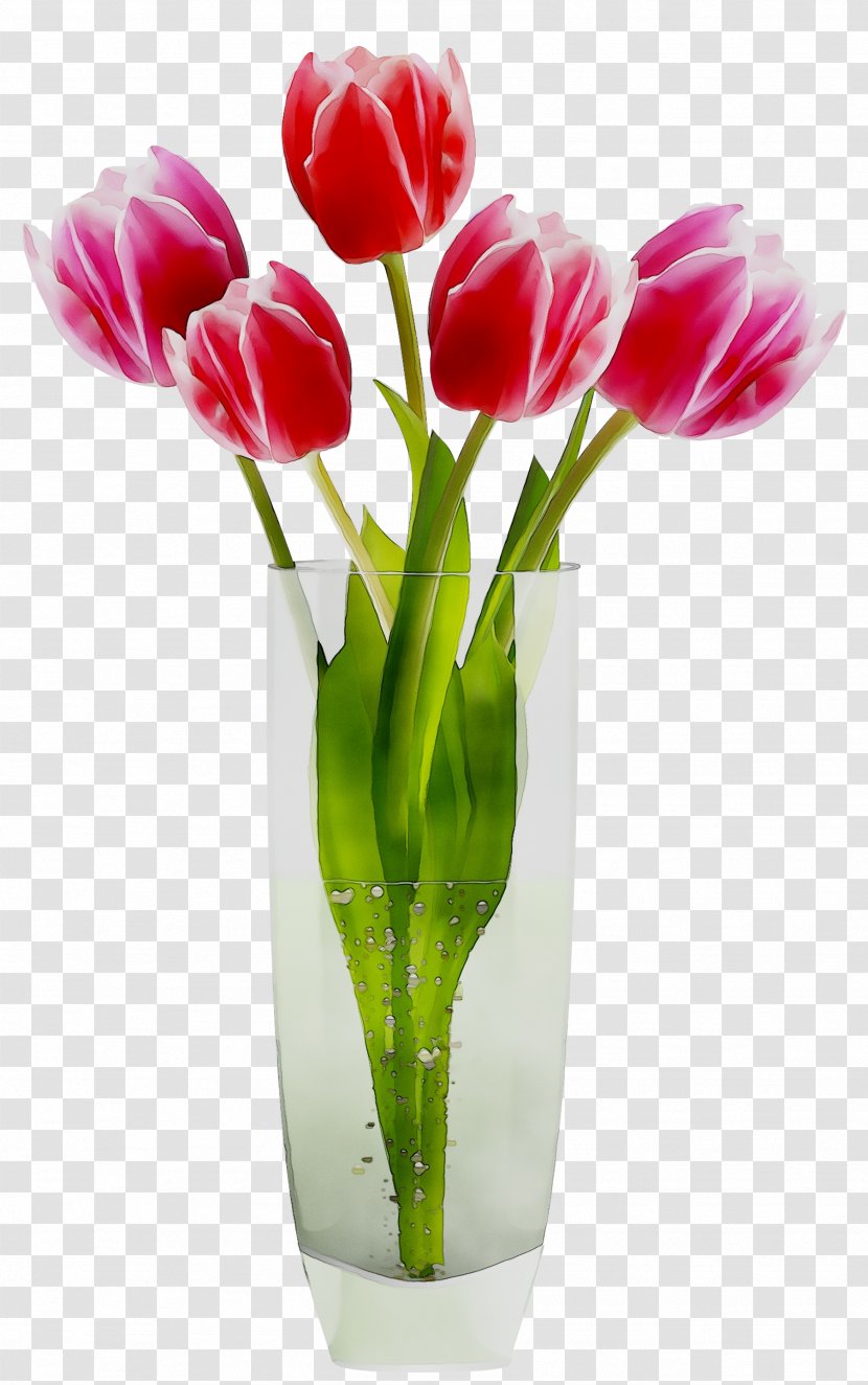 Flower Vases Flowers In Vase - Tulip - Plant Stem Transparent PNG