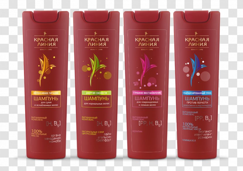 Shampoo Hair Care Balsam Red Line - Volume Transparent PNG