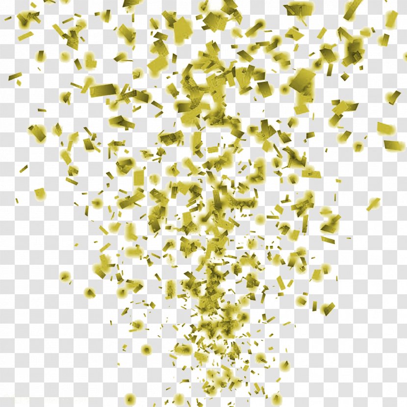 Fly Paper Clip Art - Confetti - Gold Shredded Transparent PNG