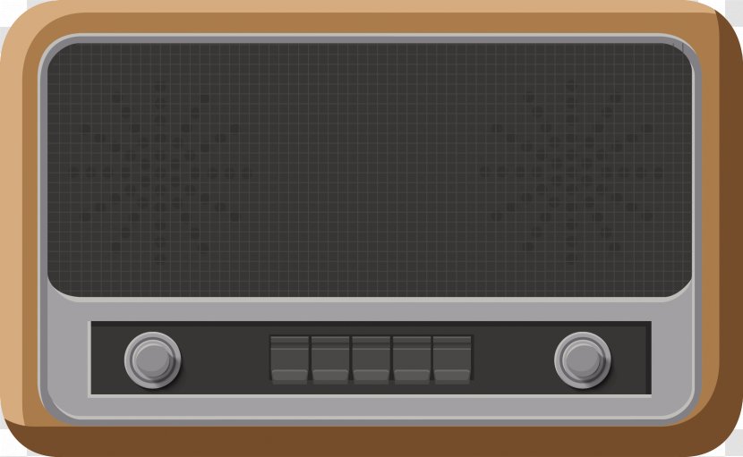 Radio Drawing - Communication Device - Retro Vector Transparent PNG