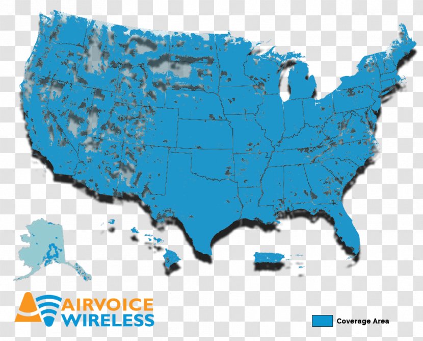 United States Coverage Map U.S. Cellular Mobile Phones - Area Transparent PNG