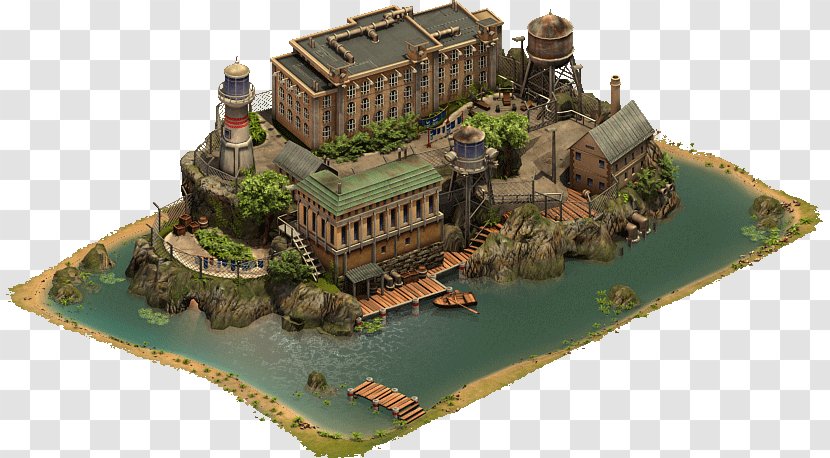 Alcatraz Island Forge Of Empires Building Wikia Architecture - Lighthouse - Prison Transparent PNG