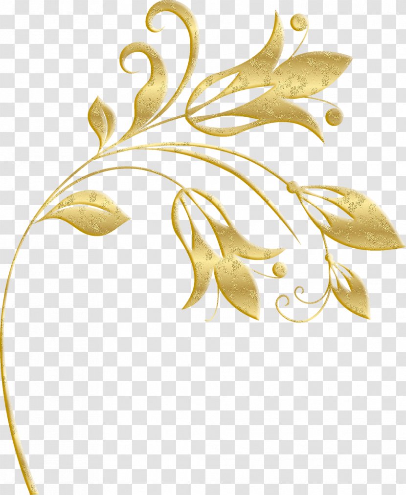 PhotoScape Clip Art - Petal - Gold Plant Pattern Transparent PNG