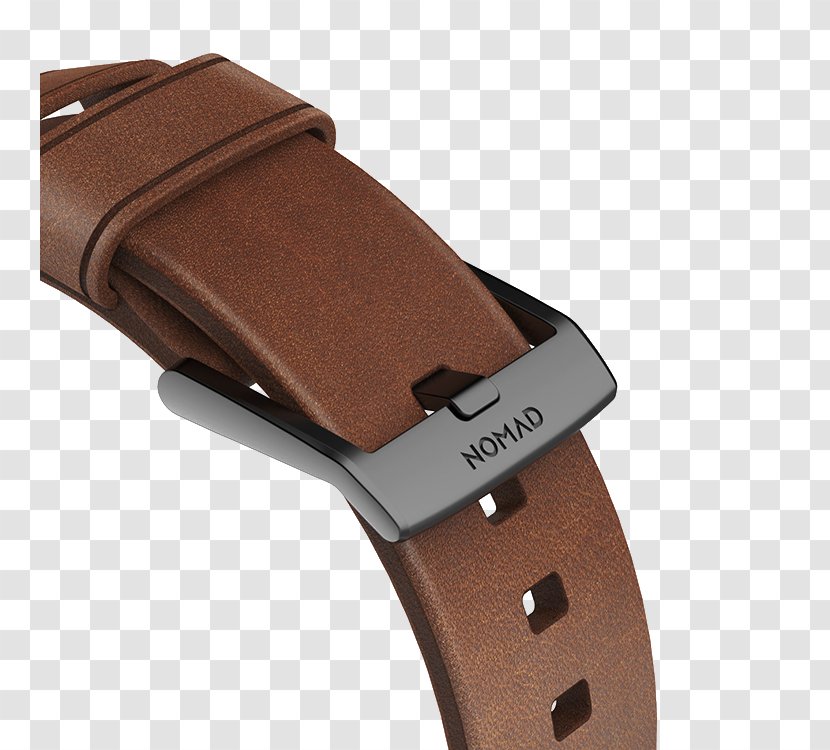 Horween Leather Company Apple Watch Series 3 Slate Gray Strap - Patina Transparent PNG