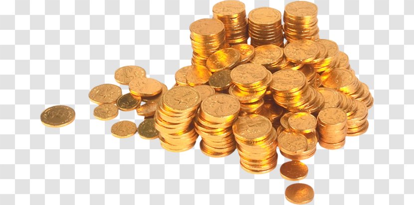 Gold Coin Bar Transparent PNG