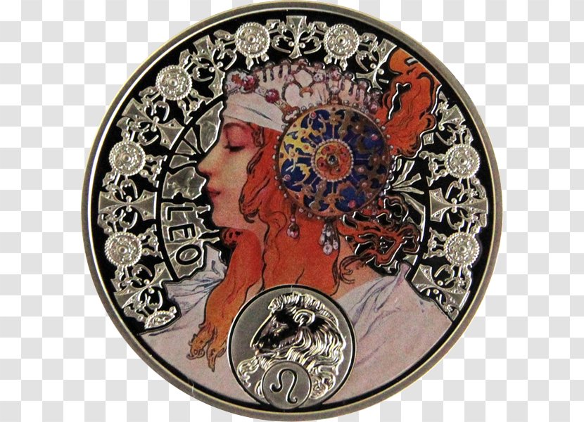 Coin Leo Zodiac Art Nouveau Astrological Sign - Currency Transparent PNG
