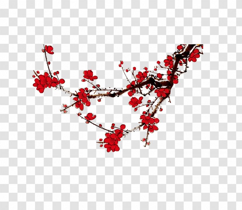 On Chinese New Year Years Day - Flower - Plum Transparent PNG