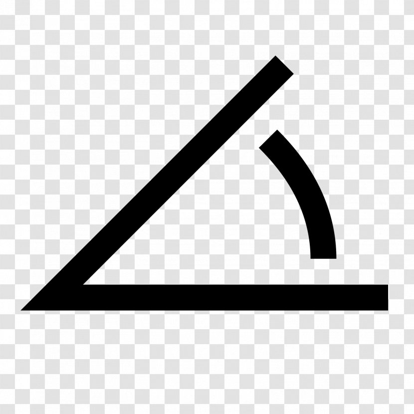 Angle Orbital Inclination Symbol - Black And White Transparent PNG