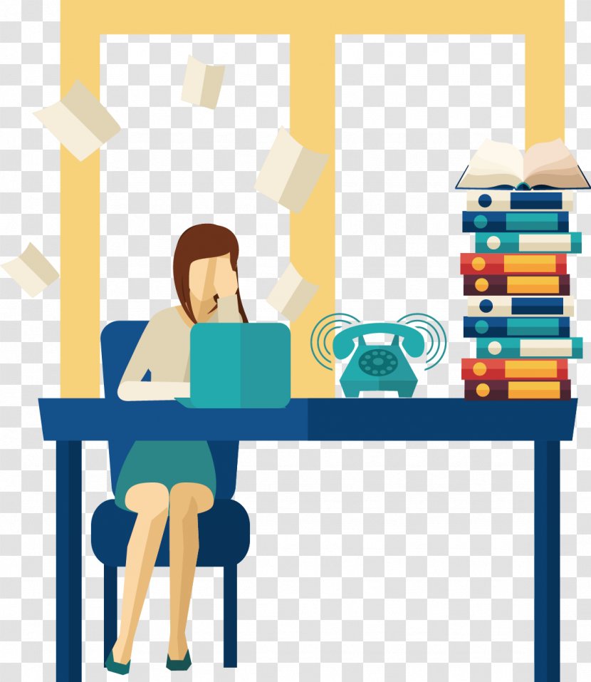 Cartoon Flat Design - Work People Vector Transparent PNG