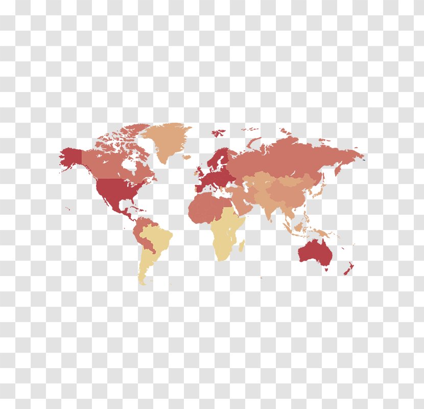 World Map Globe Cartography - Red Transparent PNG