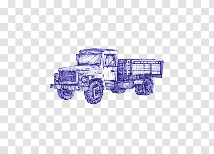 Ballpoint Pen Material - Car - Hand Painted Large Truck Transparent PNG