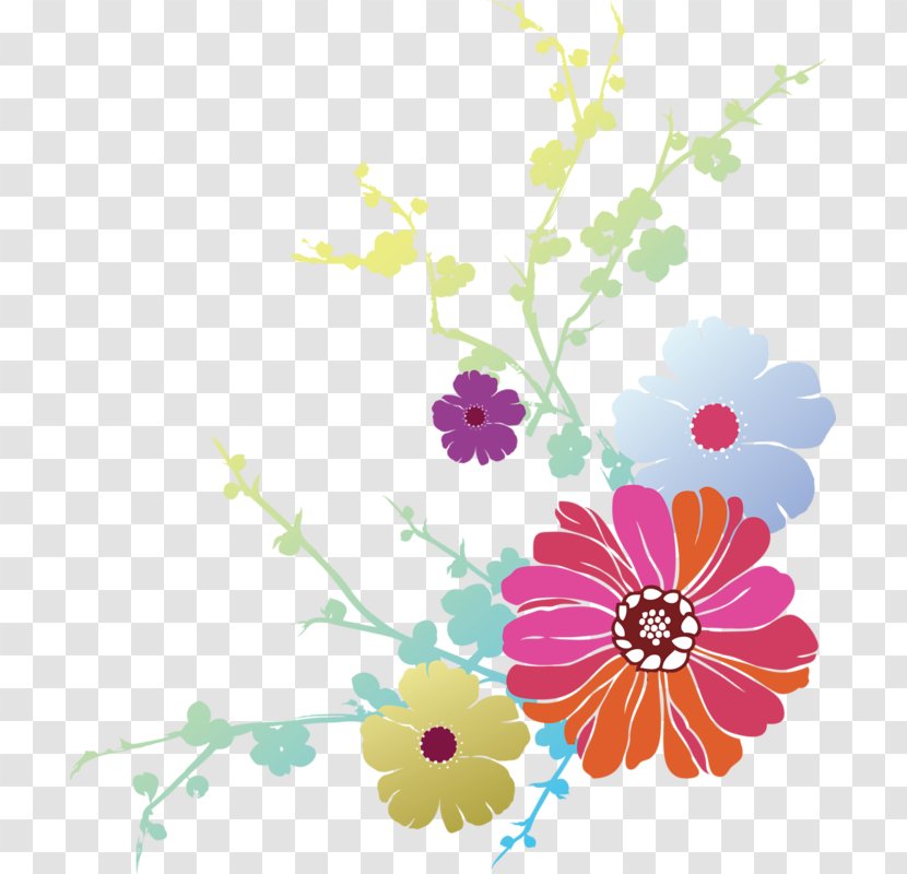 Clip Art Artificial Hair Integrations Image Free Content - Pedicel - Painted Flowers Vector Transparent PNG