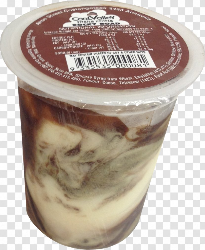 Ice Cream Rocky Road Sorbet Frozen Yogurt Chocolate - Dairy Product - Fudge Transparent PNG