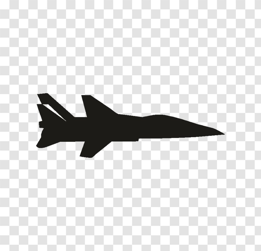 Jet Aircraft Wall Decal Military - Black And White Transparent PNG