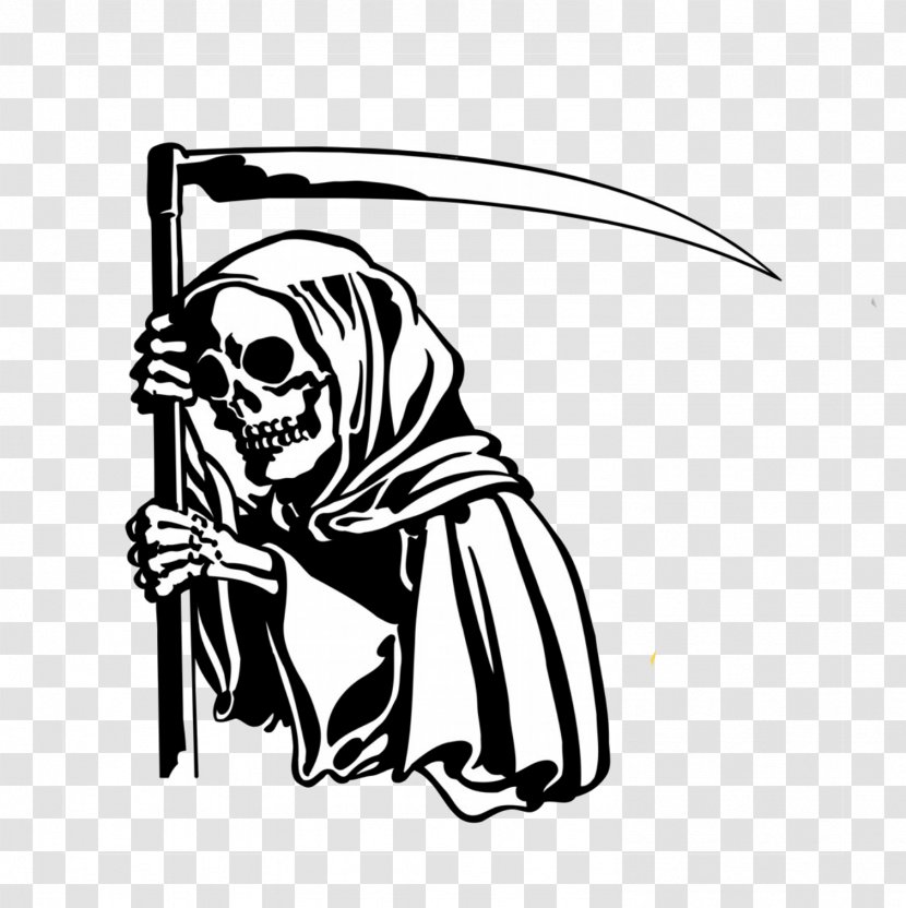 Death Sticker Wall Decal Reaper - Death's Head Transparent PNG