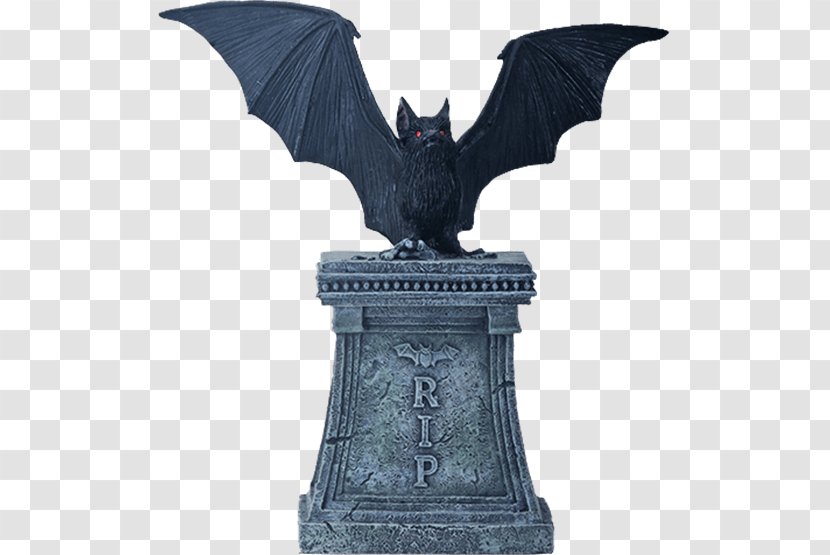 Bat Statue Figurine Sculpture Winged Cat - Gothic Art Transparent PNG