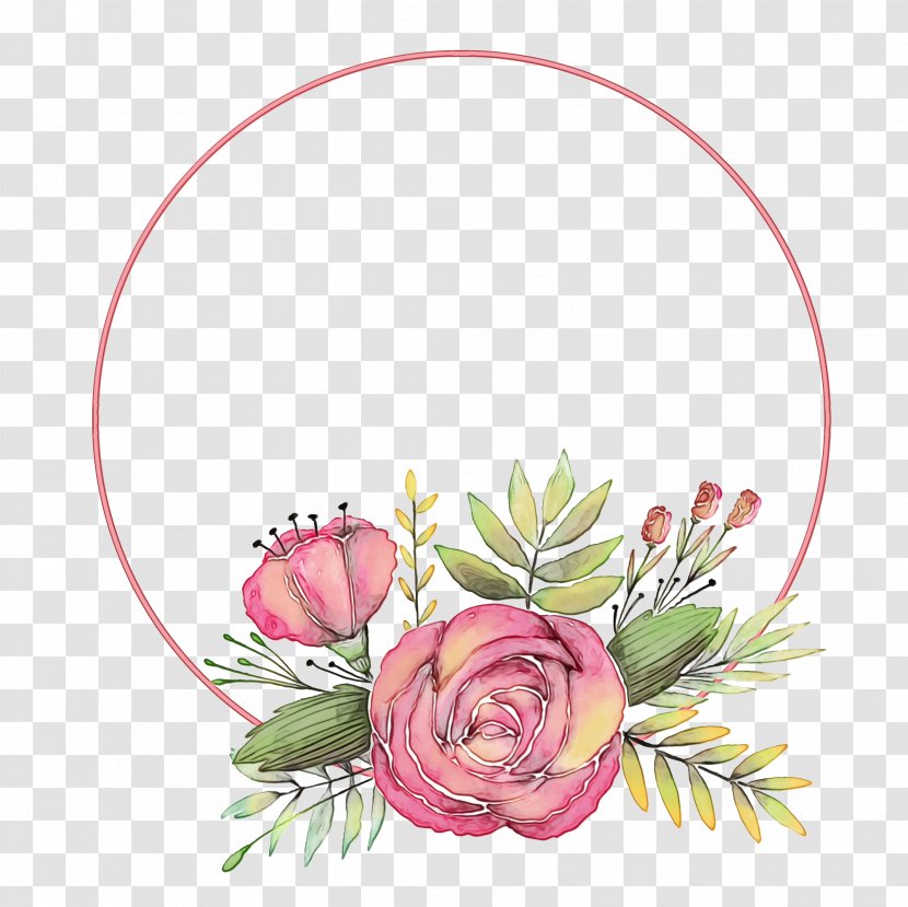 Watercolor Pink Flowers - Floral Design - Wildflower Garden Roses Transparent PNG