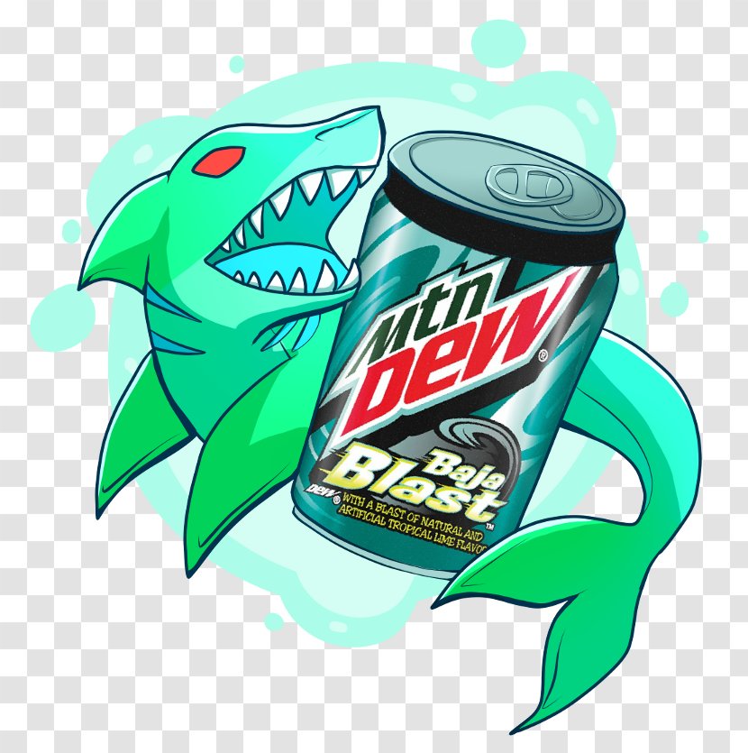 Fizzy Drinks Mountain Dew Taco Bell Baja Blast Soda 12 Pack Mtn T-shirt - Vertebrate Transparent PNG