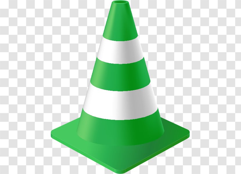 Traffic Cone Green Color Orange - Hat - Cones Vector Transparent PNG