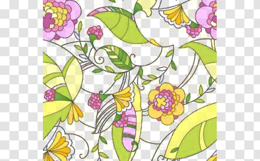 Floral Design - Yellow - Plant Background Map Transparent PNG