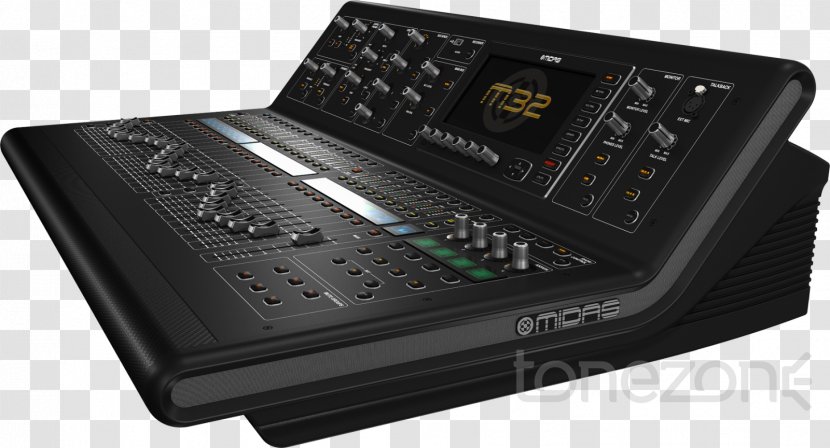 Microphone Audio Mixers Digital Mixing Console Midas M32 Consoles - Watercolor Transparent PNG