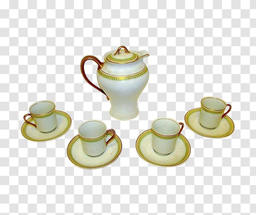 Coffee Cup Kettle Saucer Porcelain Teapot Transparent PNG