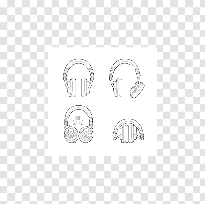 Audio-Technica ATH-M50 Headphones ATH-M40x Studio Monitor - Hardware Accessory Transparent PNG