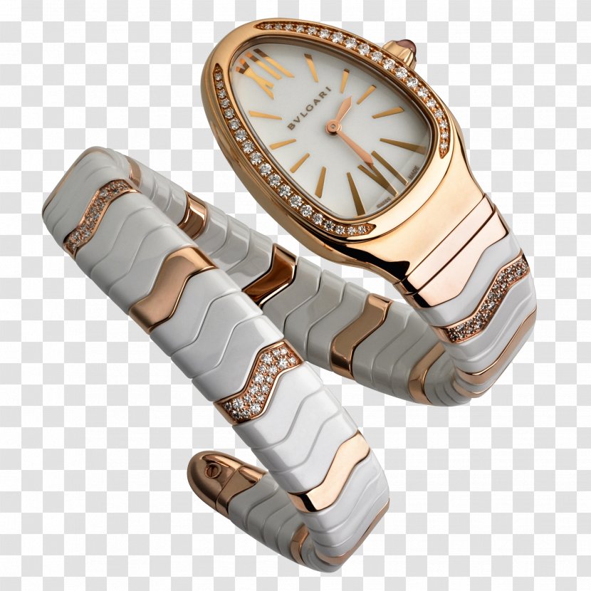Bulgari Watch Strap Gold Jewellery Transparent PNG