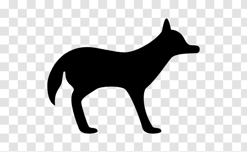 Dog Coyote Cat - Black Transparent PNG