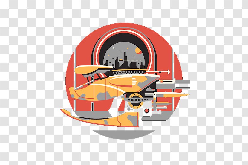 Airplane Graphic Design DKNG Studios Illustration - Pop Icon - Orange Round Transparent PNG