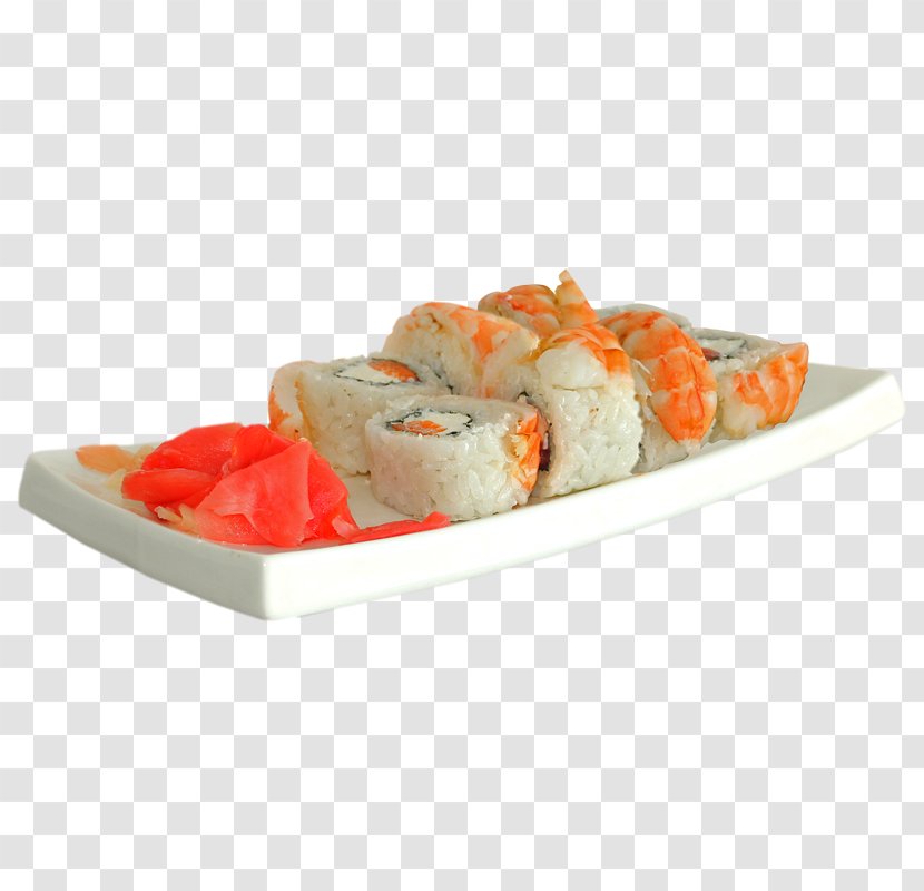 Sushi California Roll Brest Smoked Salmon Japanese Cuisine - Asian Food - Shrimps Transparent PNG