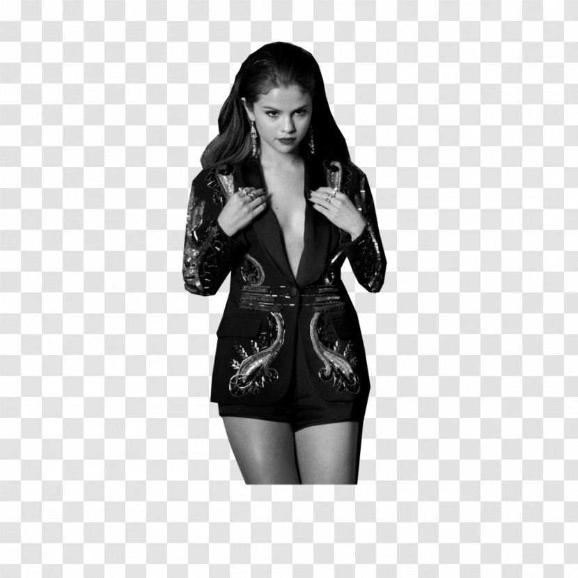 Black And White Model Actor Photography - Cartoon - Selena Gomez Transparent PNG