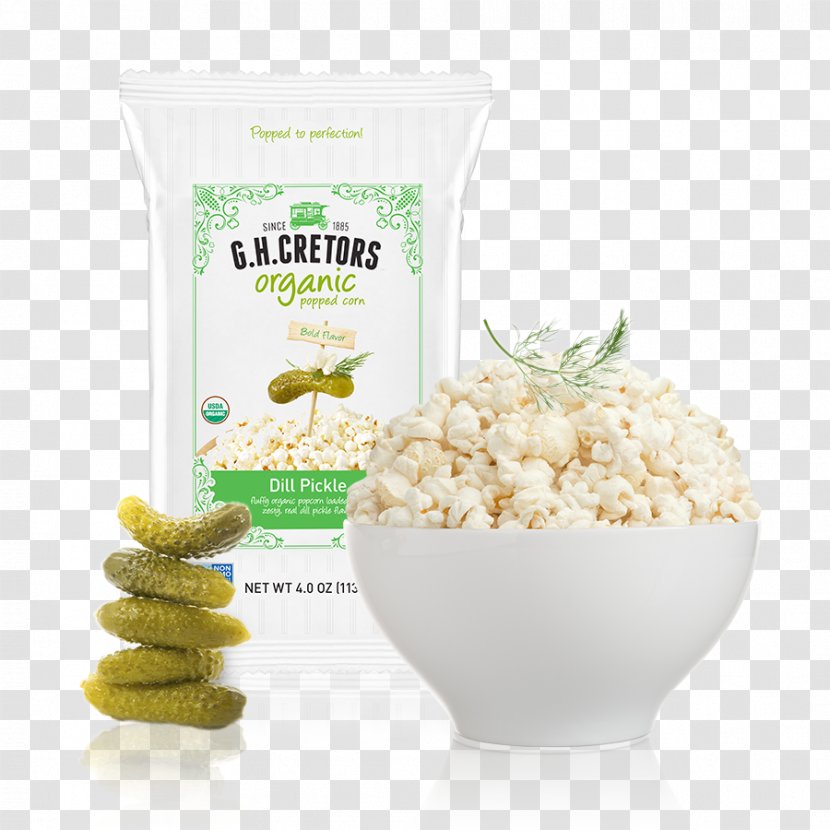 Popcorn Pickled Cucumber Cretors Food Dill - Eating Transparent PNG