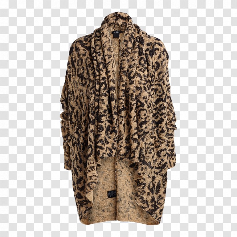 Cardigan Jacket Coat Fake Fur Clothing Transparent PNG