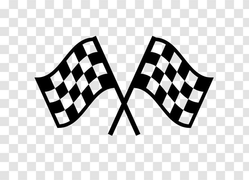 Formula 1 Racing Flags Auto - Black And White Transparent PNG