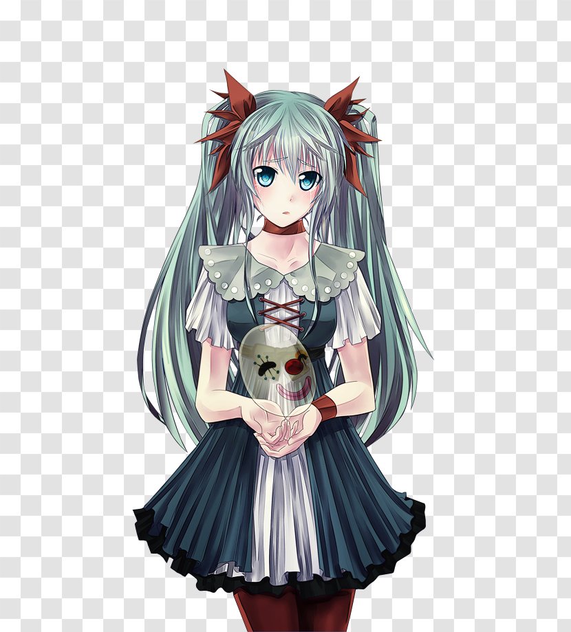 Hatsune Miku Karakuri Pierrot Vocaloid Drawing - Heart Transparent PNG