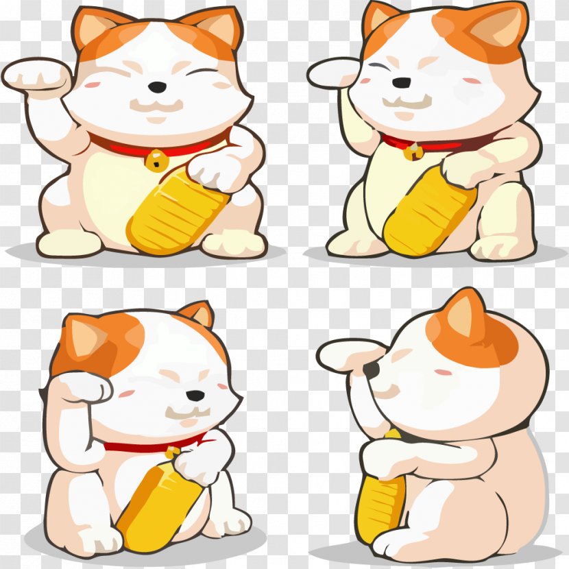 Cat Maneki-neko Luck Clip Art - Photography - Four Lucky Transparent PNG