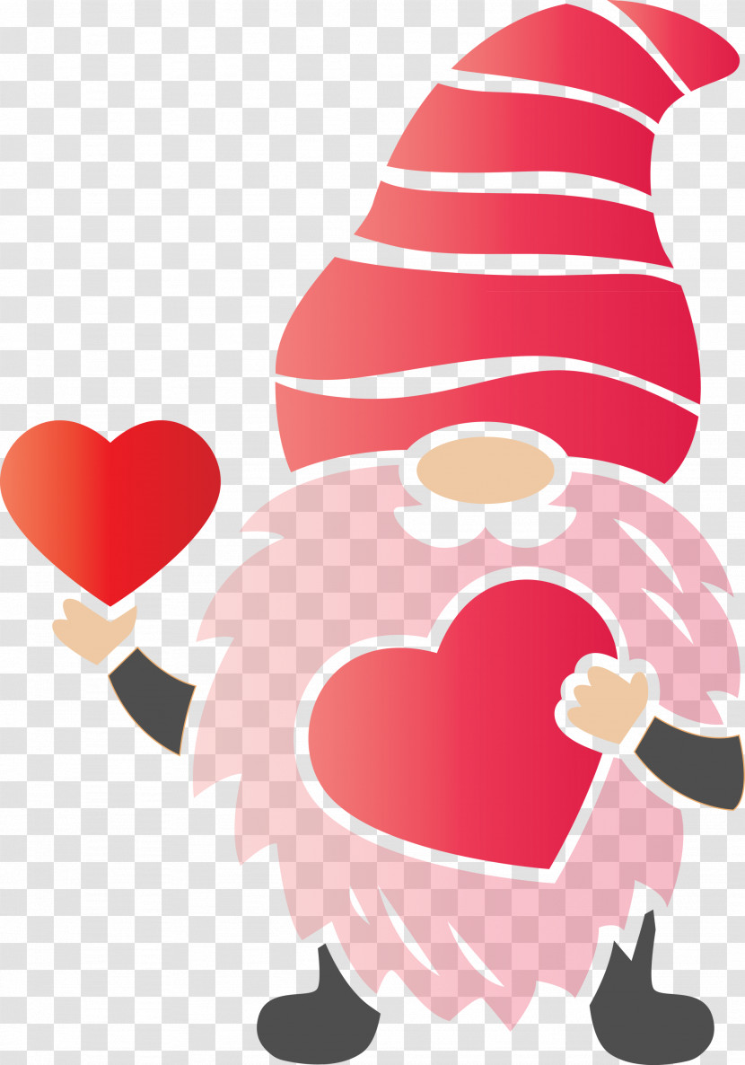 Gnome Loving Red Heart Transparent PNG