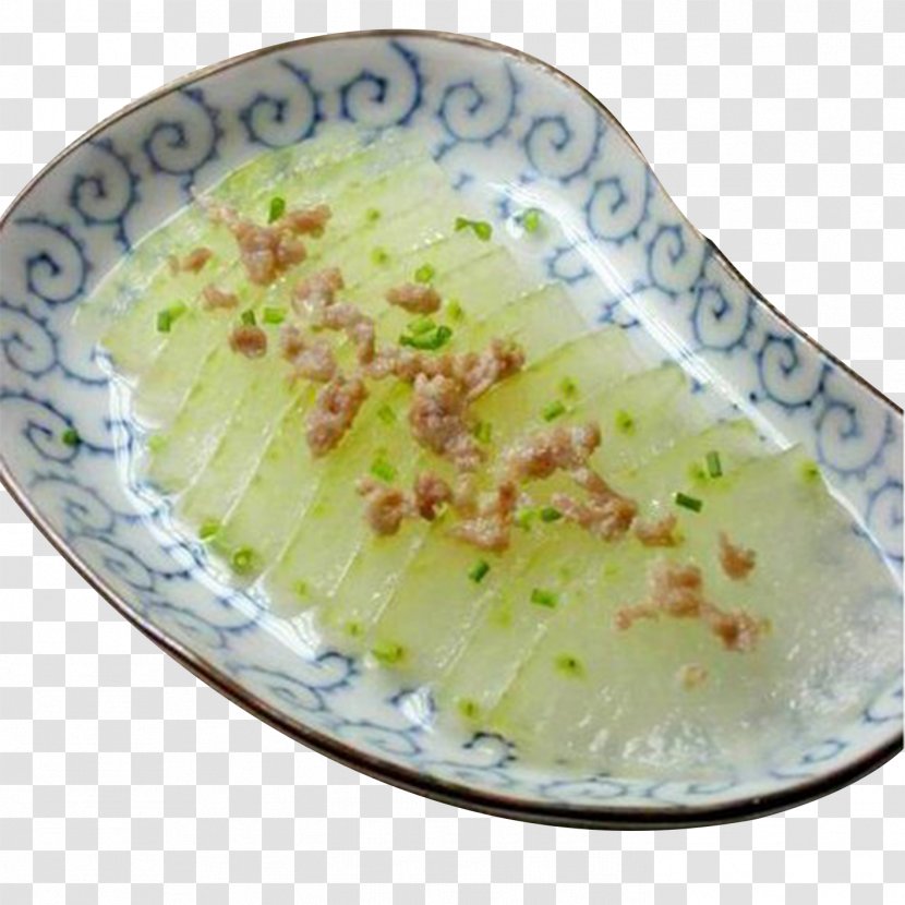 Chinese Cuisine Steaming Steamed Eggs Meat Wax Gourd - Allium Fistulosum - Melon Transparent PNG