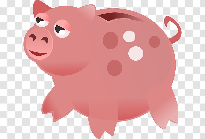 Piggy Bank Clip Art - Pink Transparent PNG