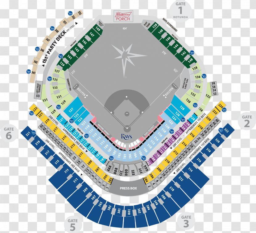 Tropicana Field Tampa Bay Rays Ballpark Guaranteed Rate Buccaneers - Brand - Baseball Transparent PNG
