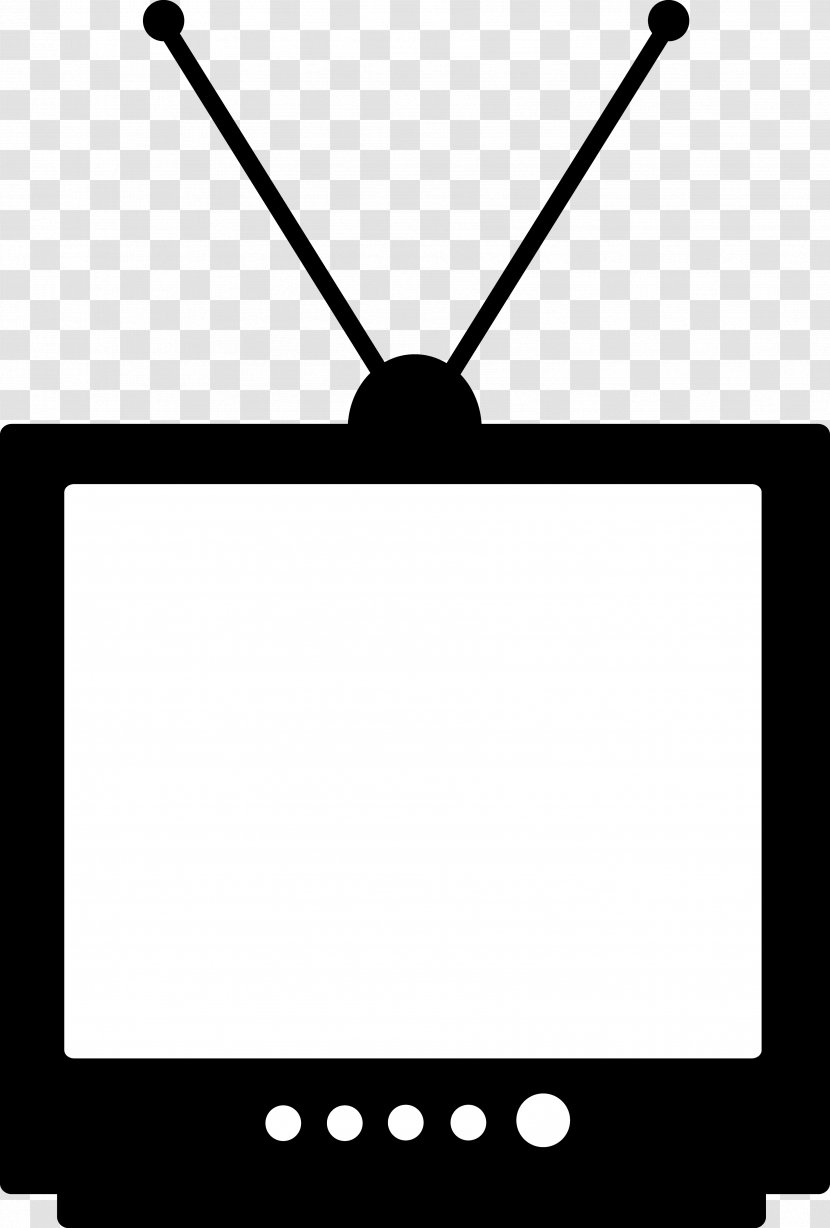 Television Drawing Clip Art - Black And White - TV Cliparts Transparent PNG