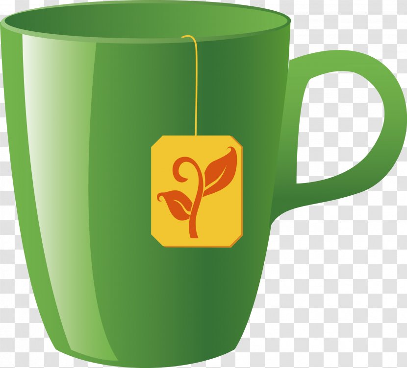 Green Tea Coffee Cup - Tableware - Elements Transparent PNG