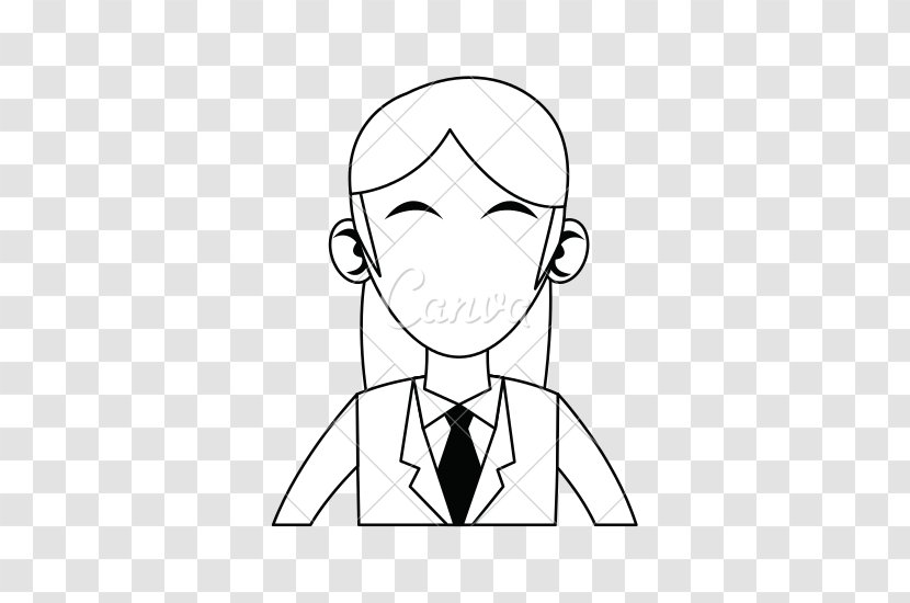 Black And White Drawing Royalty-free - Frame - Business Woman Transparent PNG