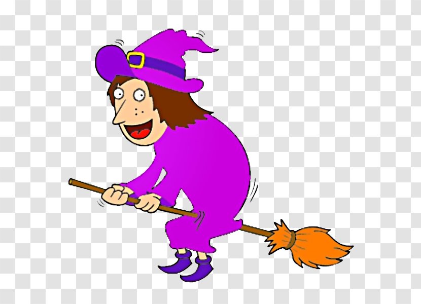 Broom Magic Witchcraft Illustration - Stock Photography - A Cartoon Witch Riding Transparent PNG