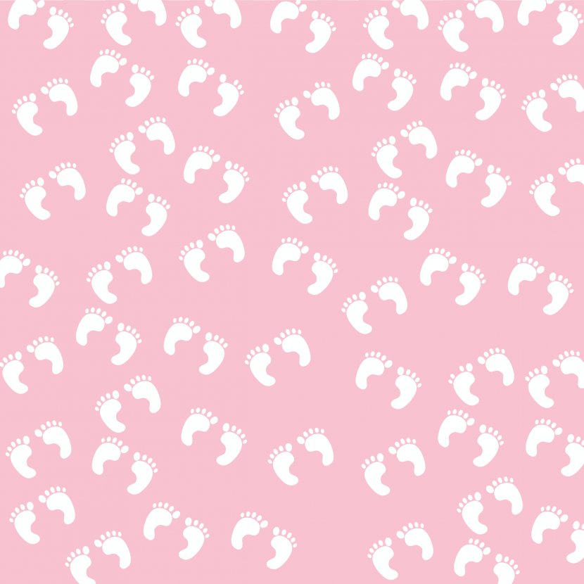 Footprints Infant Child - Heart - Pink Background Transparent PNG