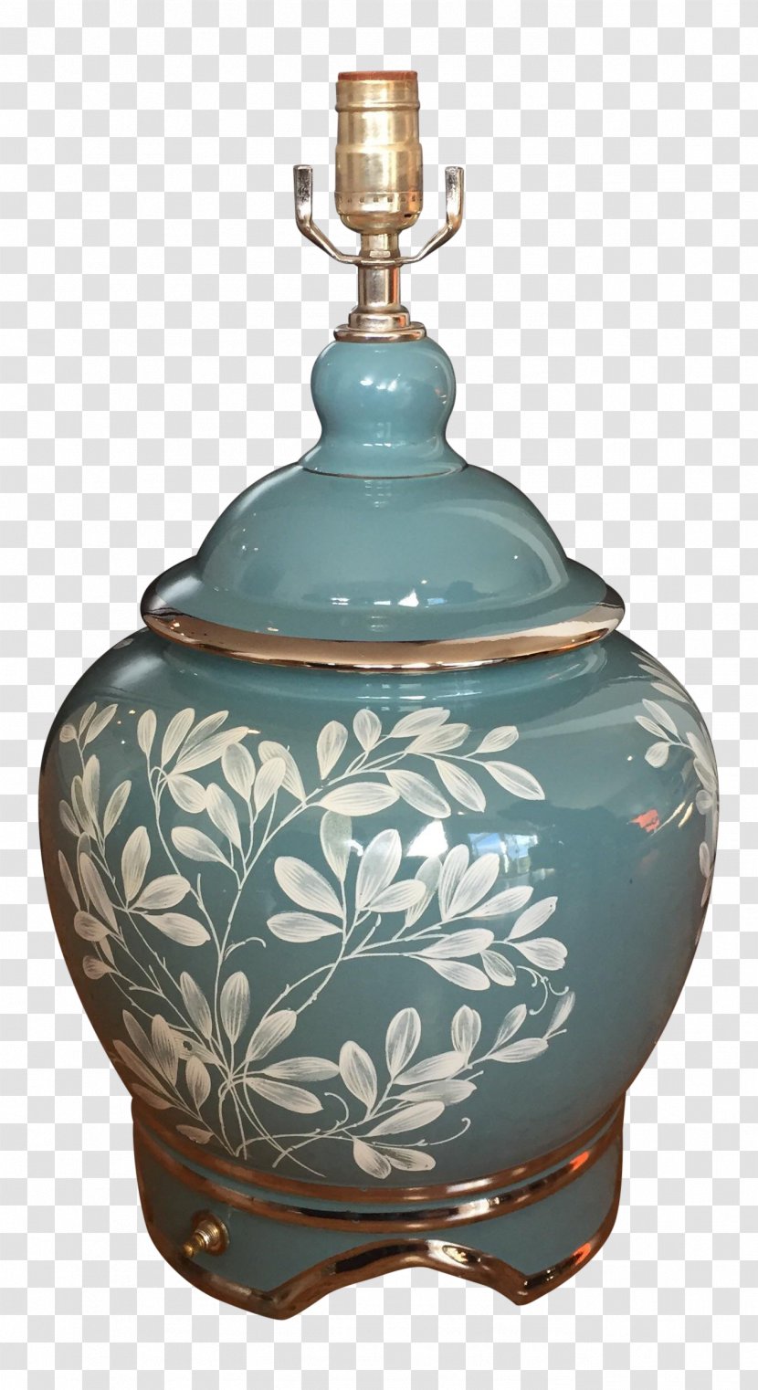 Ceramic Vase Urn Tableware Pottery - Turquoise - Hand-painted Lamp Transparent PNG