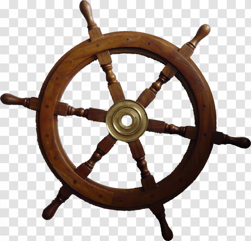 Ship's Wheel Maritime Transport Wood Anchor - Lacquer Transparent PNG